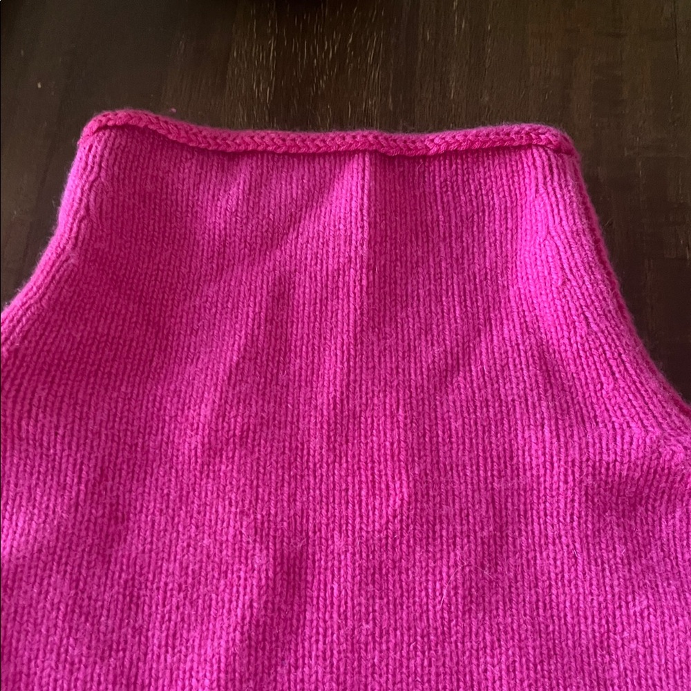 Wilfred Vibrant Pink Turtleneck Sweater small cashmere - Picture 3 of 6